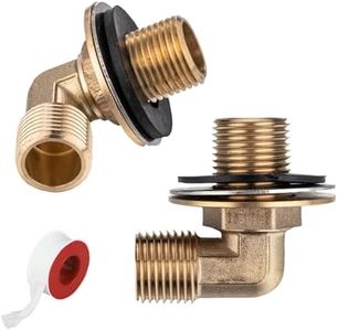 Phivan Wall Mount Faucet Installation Kit 1/2" NPT Solid Brass Commercial Parts 90 Degree Adapter Backsplash Mount Set for Stainless Steel Kitchen Prep & Utility Sink (2 Pcs)