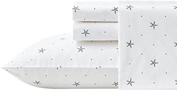 Nautica - Queen Sheets, Cotton Percale Bedding Set, Casual Home Decor (Star Spangled Coastal Navy, Queen)