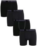 U.S. Polo Assn. Men's Underwear - Ultra Soft Boxer Briefs with Comfort Pouch (4 Pack), Black/Phantom, X-Large