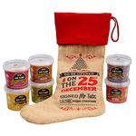 Mr Tubs Gourmet Pork Crackling 6 Tub Flavour Gift Set with Christmas Stocking - Double Hand-Cooked Crackling - not Pork Scratchings - Gluten Free, Low Carb Christmas Keto Meat Food Snack Xmas Stocking