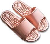 Acupressure Foot Massage Slippers Reflexology Sandals For Foot Stress Relief Massage Non-Slip Water-Proof Quick Drying Therapeutic Reflexology Sandals For Shiatsu Arch Pai(Size:7.5-8 Women,Color:Pink)