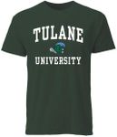 Barnesmith Tulane University Green Wave Short-Sleeve T-Shirt, Spirit, Hunter Green, X-Large