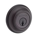 Baldwin Reserve SCTRD112S Single Cylinder Traditional Round Deadbolt with Smartkey Venetian Bronze Finish