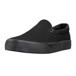 Lugz mens Clipper Classic Slip-on Fashion Sneaker, Black/White/Black, 11 US