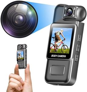 4K Full UHD Body Camera, Wearable Body Camera with 1.3 Inch Screen - Night Vision & Motion Detection, Loop Recording, Back Clip for Traveling, Driver, Delivery Man, Lecture Recording, Serving Jobs