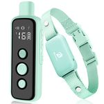 Bousnic Shock Collar for Dogs - Waterproof Rechargeable Dog Electric Training Collar with Remote for Small Medium Large Dogs with Beep, Vibration, Safe Shock Modes (8-120 Lbs) (Green)