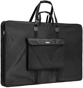 (34 x 42 Inches) - Nicpro Art Portfolio Bag 90cm x 110cm Waterproof Artist Carrying Bag Soft Sided with Strap,Storage for Artwork Sketch Drawing Photography