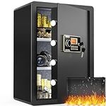 YITAHOME 4 Cu ft Large Safe for Home Use - Fireproof Document Bag, Digital Keypad Security Home Safe with Removable Shelf for Home Office Hotel - Protects Valuables: Money, Jewelry, Cash