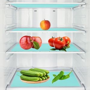 Polly Online Liners del refrigerador Alfombras de refrigerador Lavables Alfombrillas de Silicona para Cocina Colchonetas 5PCS / Sistema