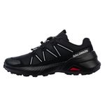 Salomon Men's Speedcross Peak Hiking Shoe, Black/Black/Glacier Gray, 10.5