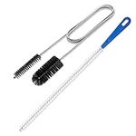 YUNGMAX Drain Unblocker Tools, Flexible 61 inch Double Ended Nylon Pipe Cleaner Brush and 17.7 inch Sink Unblocker Brush for Kitchen Bathroom Shower Plug Hole