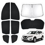 T TGBROS Custom Fit for Windows Sunshade Nissan Rogue 2014-2020 Windshield & Full Rear & Side Window Full Set Car Sunshades All-Round Blocks UV Rays Keeps Your Vehicle Cool Foldable 8 Pieces