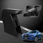 VEMOTO™ 2.0 High-End Car Center Armrest with Storage Compartment and Ultimate Comfort for Maruti Suzuki Fronx (Black)