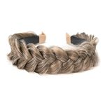 STHEJFB Wide Braided Headband Hoop Fashion Hair Accessories Elastic Non-slip Band for Women and Girl (Caramel)