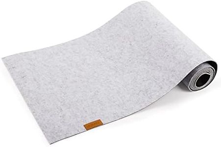 AMALINDO Runner da tavolo grigio moderno - Runner da tavolo in feltro grigio 200cm x 40cm - antiscivolo e lavabile - tappetino in feltro - ideale come decorazione della tavola