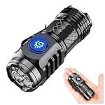 DONGTATA Three-Eyed Monster Torch Portable Mini Flashlight Five Modes Super Bright Hand Flashlight Rechargeable Flashlights High Lumen Flash Light Waterproof Pocket Torch