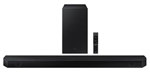 Samsung Q-Symphony Soundbar (HW-Q600B/XL), USB, Bluetooth with 3.1.2 Channel, Wireless Subwoofer, and 2 Up-Firing Speakers, Dolby Atmos Music (Black)