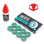 Venom Skateboards & Bones Reds Swiss Ceramic ABEC11 Skate 608 Bearings includes Venom Bearing Lubricant/Oil Gift Pack for Skateboard/Longboard/Crusier/Scooter/Roller/Quad/Inline Skate/Derby