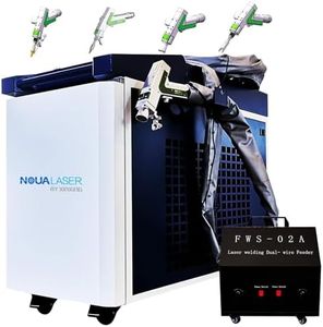 4 In1 Laser Welding Machine for Metal | Mig Fiber Laser Welder/Cutter/Rust Removal/Cleaner | Handheld Double Swing Laser Welder & Auto Wire Feeder | 220V Voltage Protection | Class 2 (0.87mW), 2000W