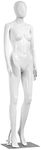 SereneLife Adjustable Female Mannequin, Full Body Dress Form, Detachable Mannequin, Poseable Life-Size Torso for Retail Clothing Shops, 68.9'' Tall, 360° Rotating Head, Lightweight, White, SLMAQFE5