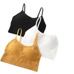 Vinbila Women Sports Bras Cotton Padded Bra Top Bra T-Shirt Bra Girl Bra Combo Bra Pack of 3 PIS (Fit Up to 28,30, 32, 34)