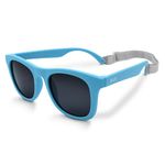 Jan & Jul Kids Sunglasses for Boys Girls with Adjustable Strap (M: 2-6 Years, Sky Blue)