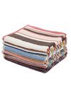 Olivia Rocco Pack Of 6 Stripe Towels Easy Care 100% Cotton Colourful Absorbent And Quick Dry Hand Towels Bath Sheets Holiday Gym Beach (6 x Bath Sheets)