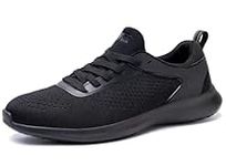 SPIEZ Mens Non Slip Shoes - SRC Certification Food Service Shoes Oilproof with Arch Support Black US7.5-12