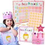 Tickle & Main Princess Potty Training Gift Set with Book Potty Chart Star Magnets and Reward Crown for Toddler Girls. Comes in Castle Gift Box.