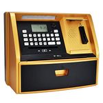 Lyght Kids ATM Piggy Bank with Electronic Lock, Customizable Password, and Adjustable Volume - The Perfect for Teaching Children Financial Literacy and Money Management Skills (Gold)