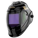 TOOLIOM Auto Darkening Welding Helmet with Light, 1/1/1/1 Large Viewing 4.31" x 3.81" True Color Welding Hood Shade 4/5-9/9-13 Solar/Battery Powered Welder Mask for TIG MIG MAG MMA Plasma Cut Grind