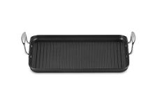 Le Creuset Toughened Non-Stick Ribbed Rectangular Grill, 35 cm, 52107350010101, Black