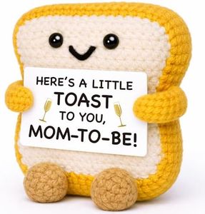 New Mom to Be Gifts, Pregnancy Announcement for Expecting Mom Sister Best Friend, Christmas First Time Mother Present, Funny Baby Shower Gender Reveal Party Gifts, Handmade Crochet Toast for New Mama