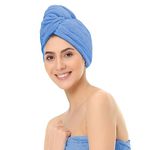 Sassoon Venir Microfiber Hair Wrap Towel for Women (Heaven Color, Free Size) with Smooth Texture Super Absorbent Quick Dry Hair Turban for Drying Hair