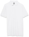 Izod Boys' Toddler School Uniform Short Sleeve Pique Polo, White, 3T