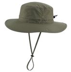 Connectyle Sun Hat for Men UV Protection Safari Hat for Fishing Hiking Gardening Breathable Cowboy Hat UPF50 Light Army Green