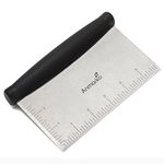 Professional Stainless Steel Multipurpose Griddle Scraper&Chopper or Pizza Dough Cutter - Great for Griddle BBQ Grill & Flat Top Cooking - Commercial Quality