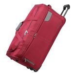 Rocklands® Lightweight Luggage Rolling Holdall Suitcase Wheeled Duffle Bag Cargo Travel Bag RL501 (Burgundy, Large - 32" (H84 x L42 x W40 cm))