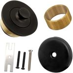 Lift and Turn Bathtub Tub Drain Assembly, Conversion Kit, Trim Waste and Single Hole Overflow Face Plate, All Brass Construction