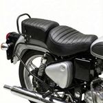 Neodrift Premium Bike Seat Cover - RE Classic Reborn 350/650 | Black - Double Seat | After Sep-2021 | Anti-Slip & Shock-Absorbing | Water-Resistant | Strip Cushioning | Easy Fit | Saka Art Leather