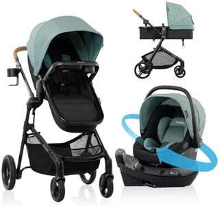 Evenflo Pivot NXT Travel System w/ Revolve180 LiteMax NXT Infant Car Seat (Pacific Green)