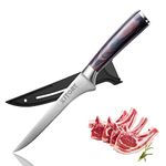 Kitory Boning Knife 6", Carving Knife Fillet Knife with Sheath, Ergonomic Handle,2024 Gifts for Women and Men