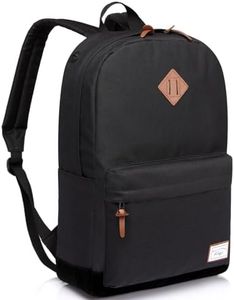 Kasgo Mochilas Hombre Mujer, Mochilas Escolares Adolescentes Mochila Universidad Instituto Mochila Viaje Casual Mochila Portatil 15.6 Pulgadas para Colegio Trabajo, Negro