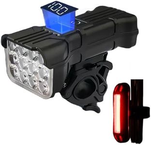 Fay Bless Luci per bici da 800 lumen, impermeabili IPX6, super luminose per guida notturna, ricaricabile tramite USB, 5 modalità di illuminazione, faro per bicicletta con clacson elettrico (nero)