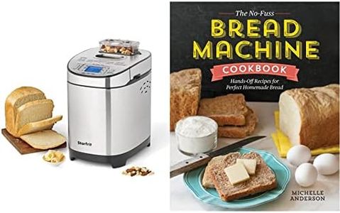 Starfrit 024707 Electric Bread Maker, silver, medium (024707-001-0000) & The No-Fuss Bread Machine Cookbook: Hands-Off Recipes for Perfect Homemade Bread,English