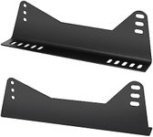 Spocoro Steel Racing Seat Side Mount Bracket for Bucket Seat only, Logo Free, Textured Black (1 Set)