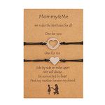 Mother Daughter Gifts Matching Bracelets for 2 Mommy and Me Bracelet Set for Mom and Daughter Gifts Heart Bracelet for Mother and Daughter Bracelets Christmas Birthday Gift