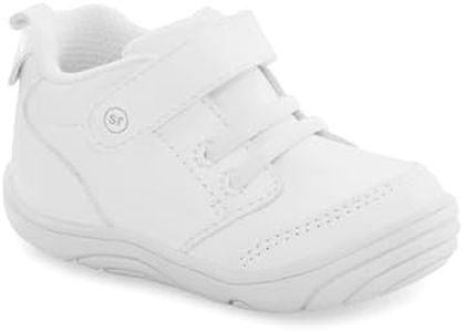 Stride Rite 360 Unisex Child Taye 2.0 First Walker Shoe, White, 4 Toddler US