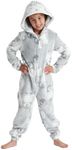 Undercover Kids Girls Boys Soft Coral Fleece Novelty Animal All in One Onesie with Hood, Penguin, 9-10 Years