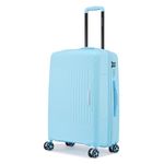 Nasher Miles Coorg Hard-Sided Polypropylene Check-in Luggage Sky Blue 24 inch |65cm Trolley Bag | Suitcase